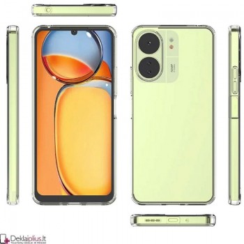 Silikoninis ploniausias dėklas - permatomas (Xiaomi Redmi 13C/Poco C65)